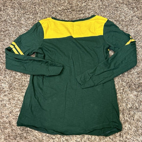 Green Bay Packers Shirt Womens Large Green Yellow Long Sleeve NFL Football - Picture 6 of 10